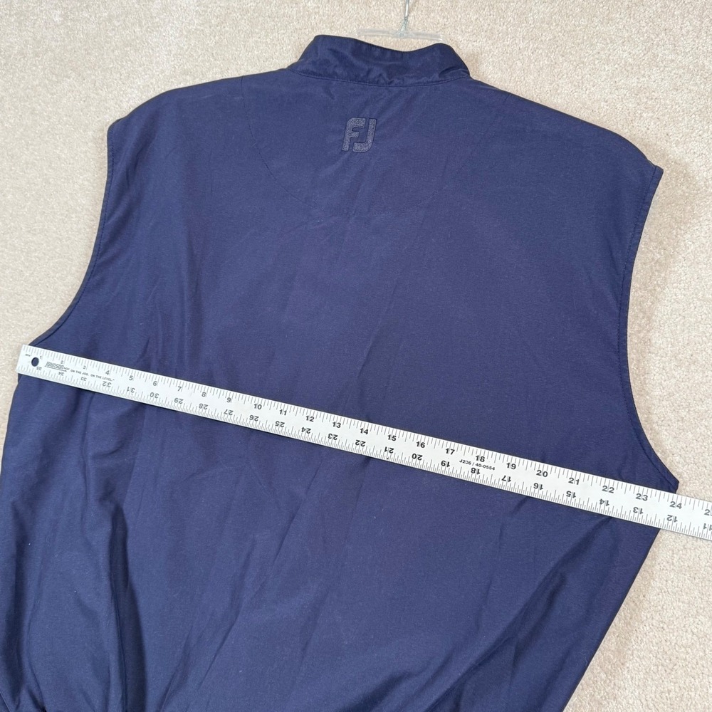 FJ FootJoy Golf Mens Pullover Medium Pullover Vest Navy Blue - Picture 6 of 6